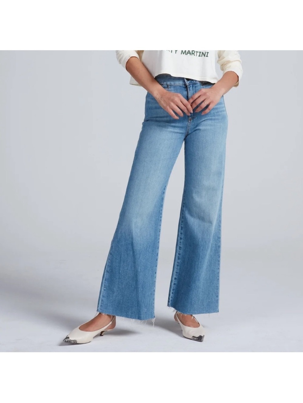 ASSK NY Brighton Wide Leg High Rise Jean New Size 32
